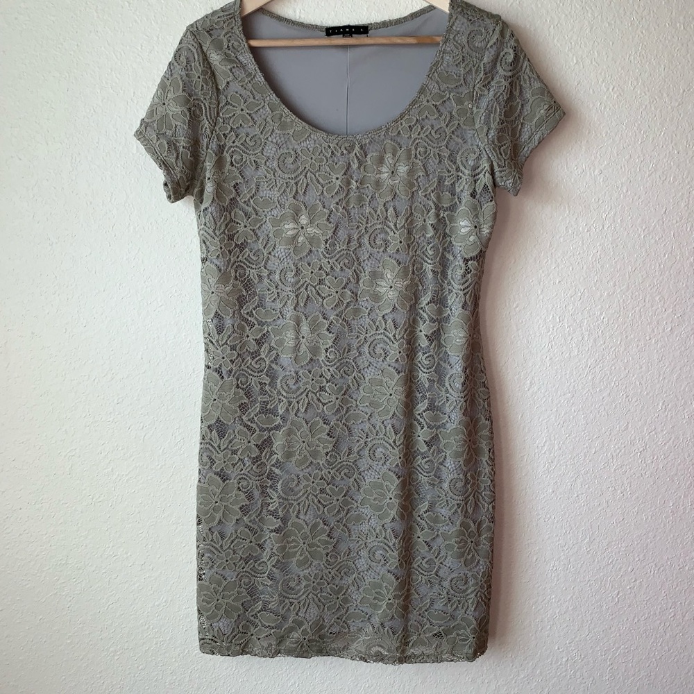 Tiana B. Lace Overlay Dress